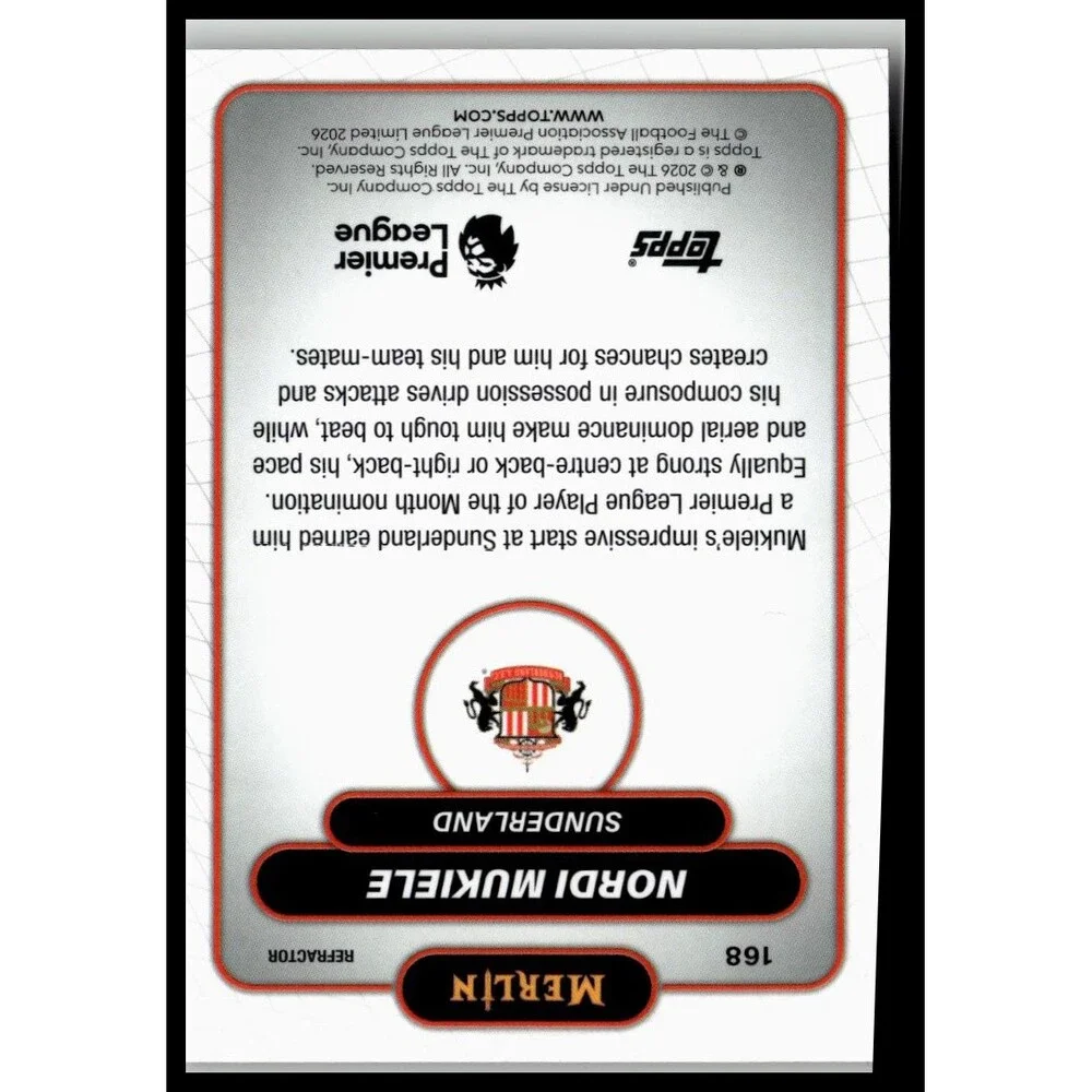 2026 Merlin Premier League #168 Nordi Mukiele Refractor